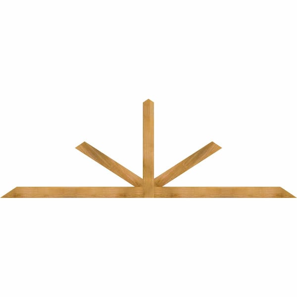 Ekena Millwork Saratoga Rough Sawn Timber Gable Bracket, Western Red Cedar, 108"W x 36"H x 2"D x 4"F, 8/12 Pitch GBW108X36X0204SAR00RWR - main